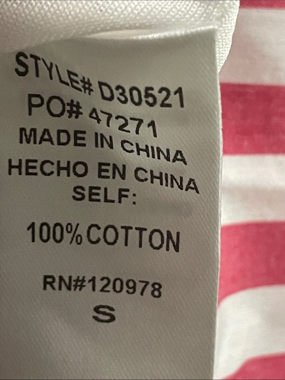 entro Pink and White Striped Sleeveless Collared Top - Picture 4 of 4